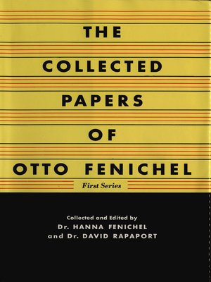 cover image of The Collected Papers of Otto Fenichel